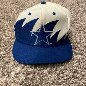 Vintage Logo Athletic Pro Line Dallas Cowboys Shark Tooth / Fin SnapBack Hat